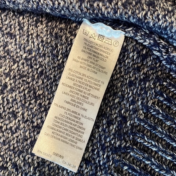 Fcuk, L, summer, navy v neck cardigan, airy cotton/poly blend, great layer, EUC - Picture 4 of 11